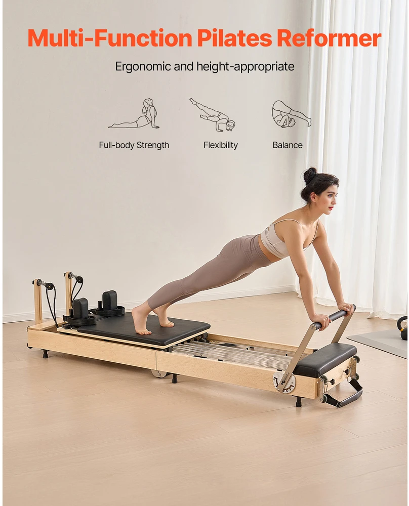 VEVOR Sulankstomas medinis pilates treniruoklis namams