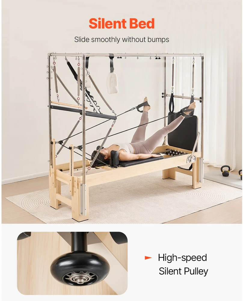 VEVOR Medinis pilates reformeris namų treniruotėms