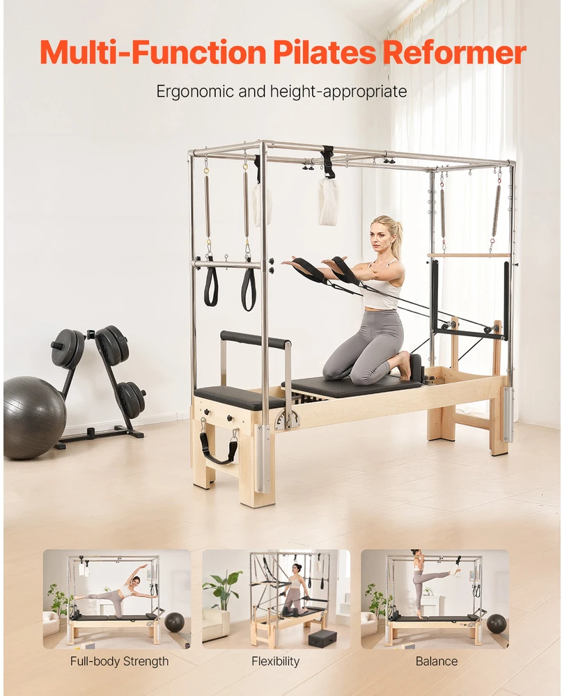 VEVOR Medinis pilates reformeris namų treniruotėms