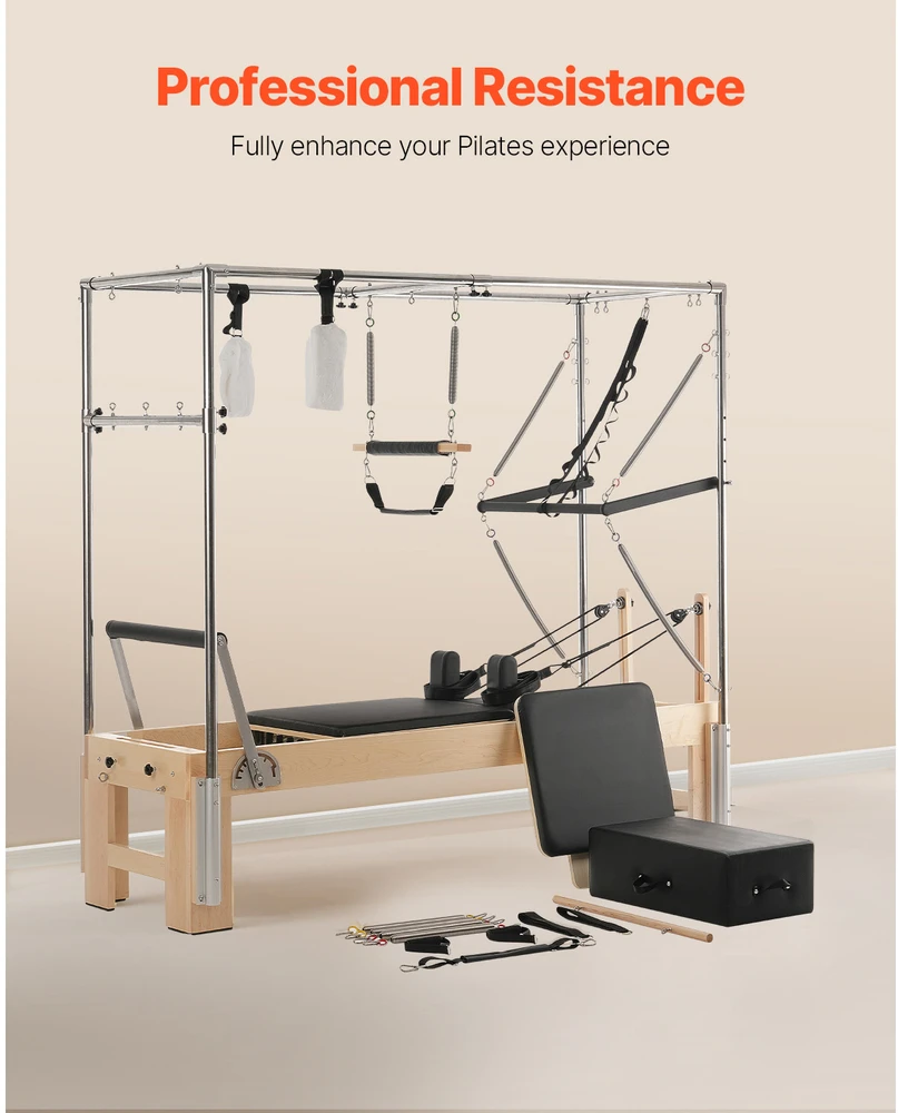 VEVOR Medinis pilates reformeris namų treniruotėms