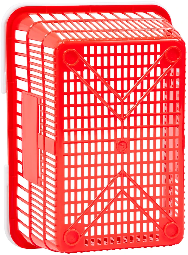 VEVOR Pirkinių krepšeliai, 12 vnt., 21 l, raudoni
