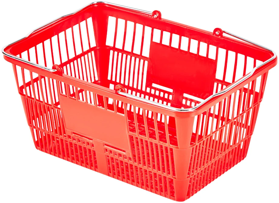VEVOR Krepšiai pirkiniams, 12 vnt, 21L, raudoni