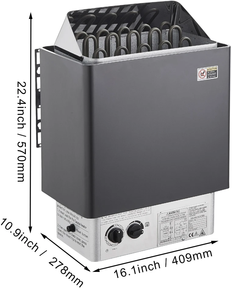 VEVOR 8kW elektrinė pirties krosnelė su valdymu