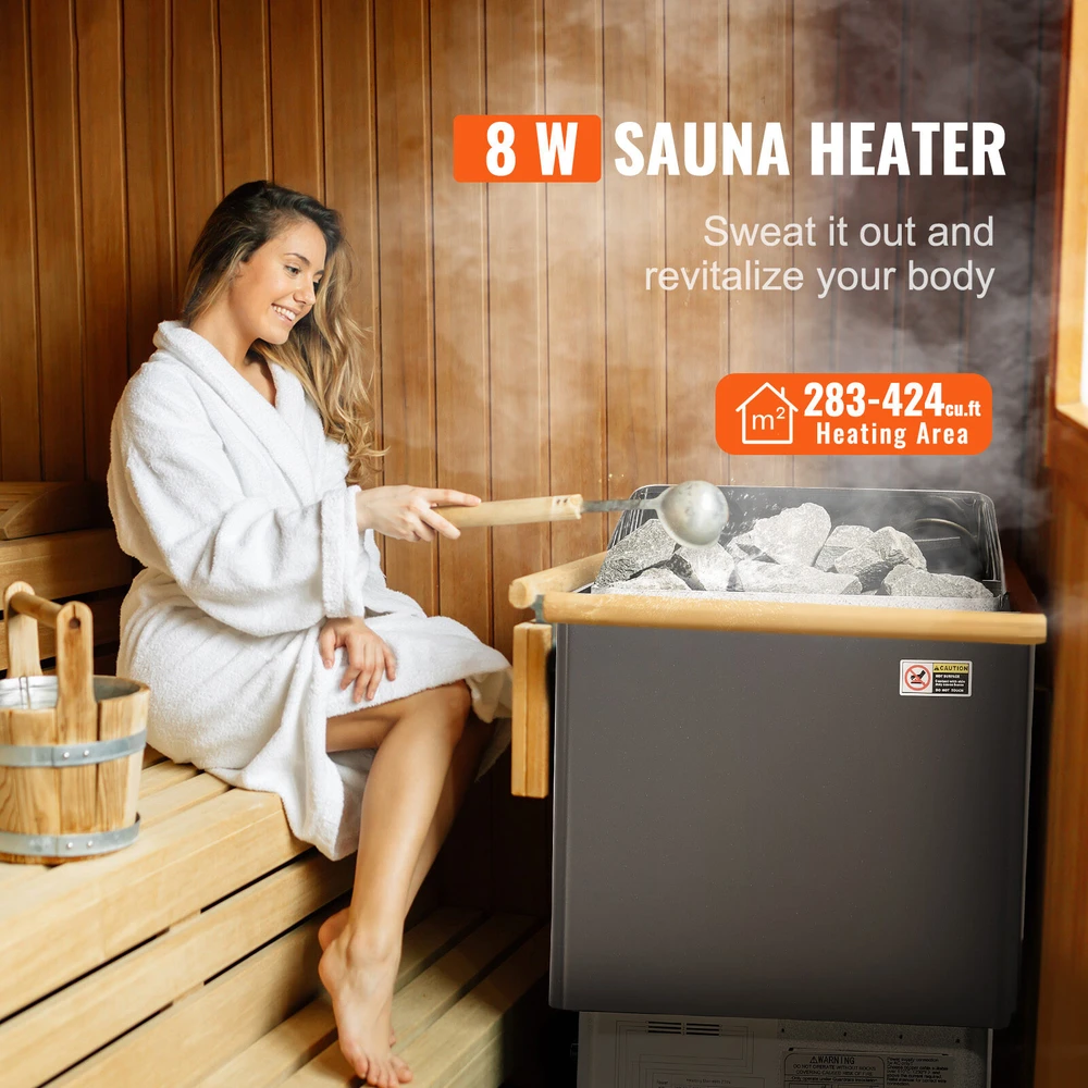 VEVOR 8 kW elektrinė pirties krosnis 8-12 m³