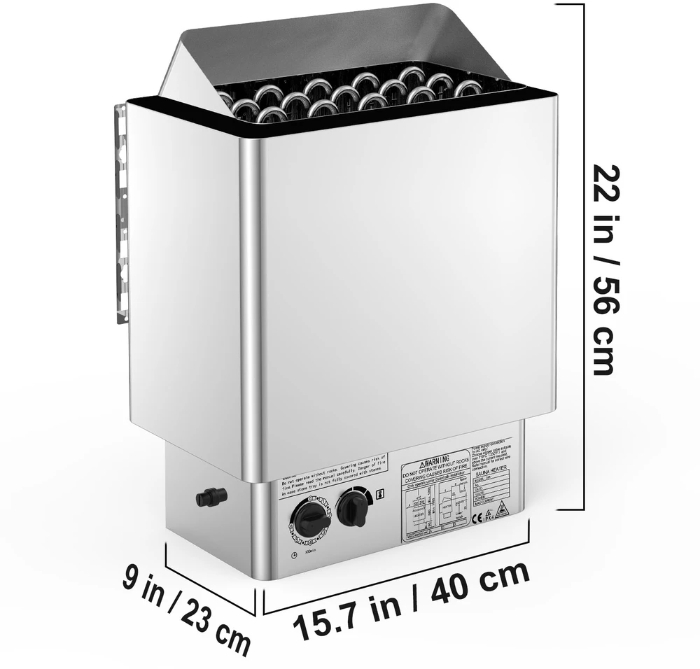 VEVOR 9kw sauna krosnelė, 380-415v, su valdymu