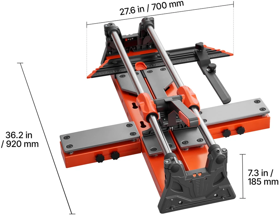 VEVOR 600 mm plytelių pjaustyklė su slankiu galvute