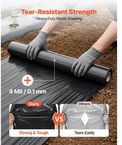 Polietileno plėvelė VEVOR YF6FT100FTB4MIL, 1,83 x 30,48 m
