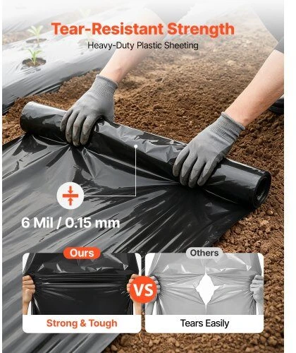 Plastikinė plėvelė VEVOR YF10FT25FTB6MIL, 0,15 mm storio