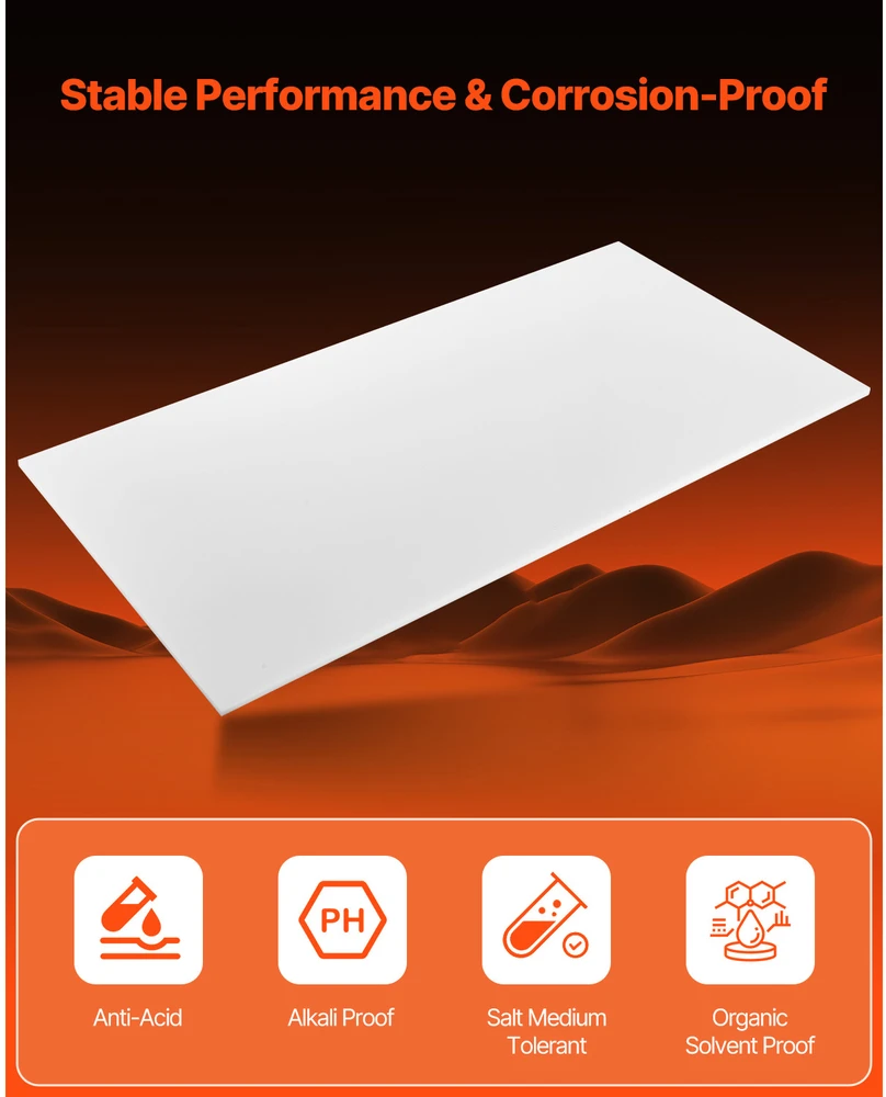 VEVOR HDPE plastiko lakštas 24 x 48 cm