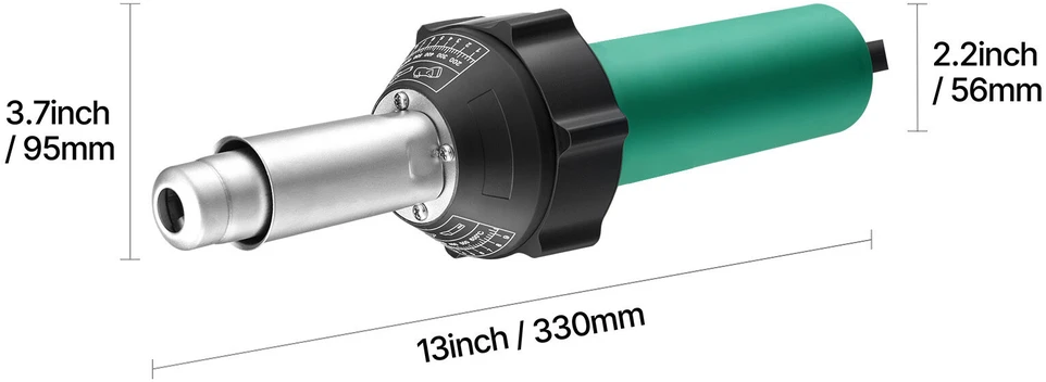 VEVOR Karšto oro plastiko suvirintojas 1600W su 14 priedų
