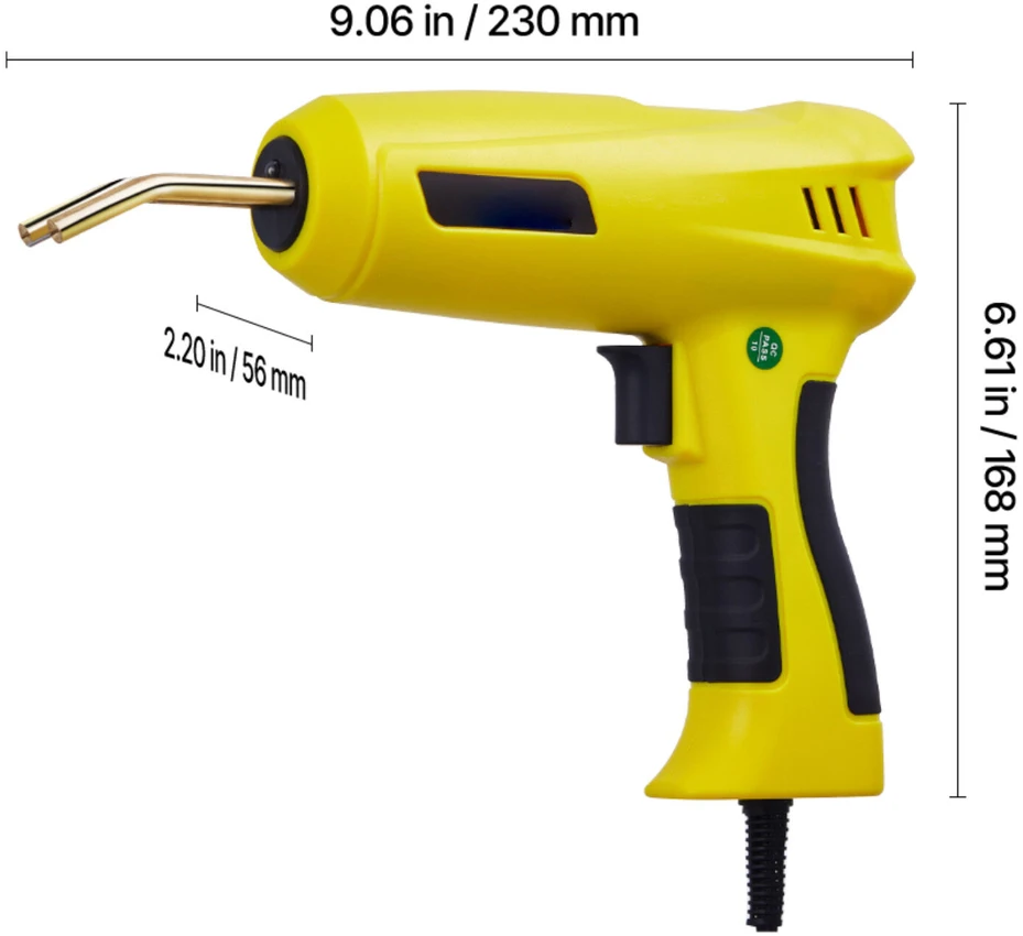 VEVOR Plastiko suvirinimo prietaisas 220W su segtukais ir strypais