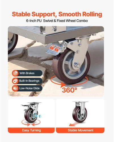 VEVOR Platforminis vežimėlis, 1202 kg talpa
