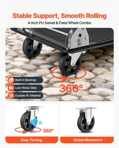 Vevor Sulankstomas vežimėlis, 317.51 kg, dvi platformos