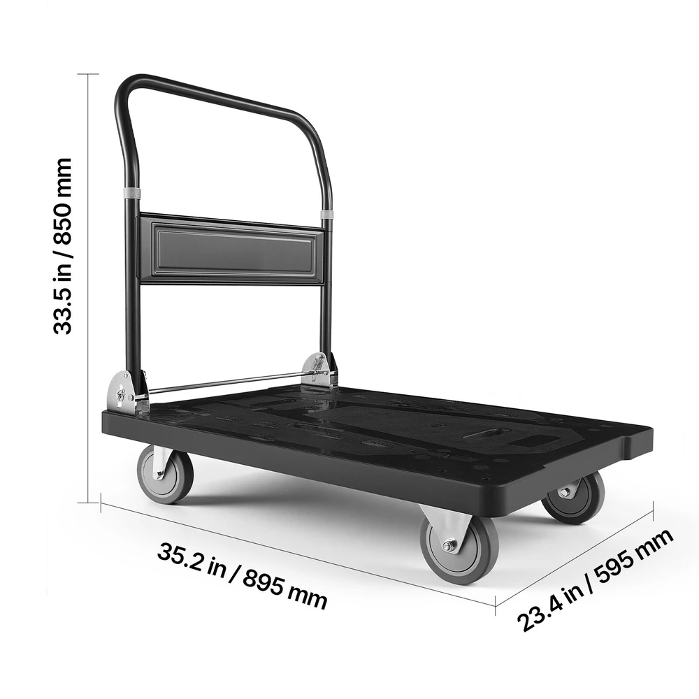 VEVOR Sulankstomas vežimėlis su ratukais, 453.59 kg