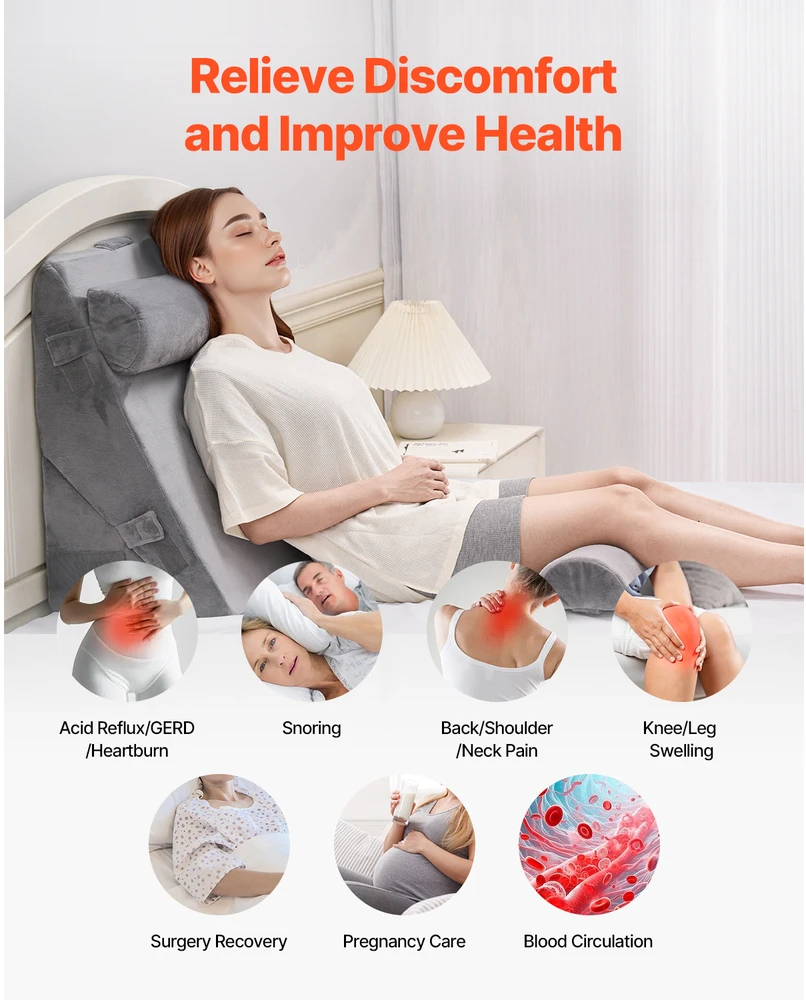 VEVOR Ergonomisks ortopēdisks atbalsta spilvens KD017 4in1