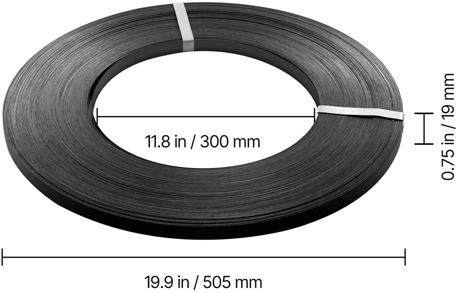VEVOR Plieninė tvirtinimo juosta 19 mm x 500 m