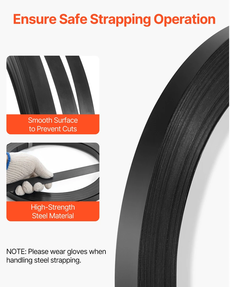 VEVOR Plieno tvirtinimo juosta 19 mm x 91 m