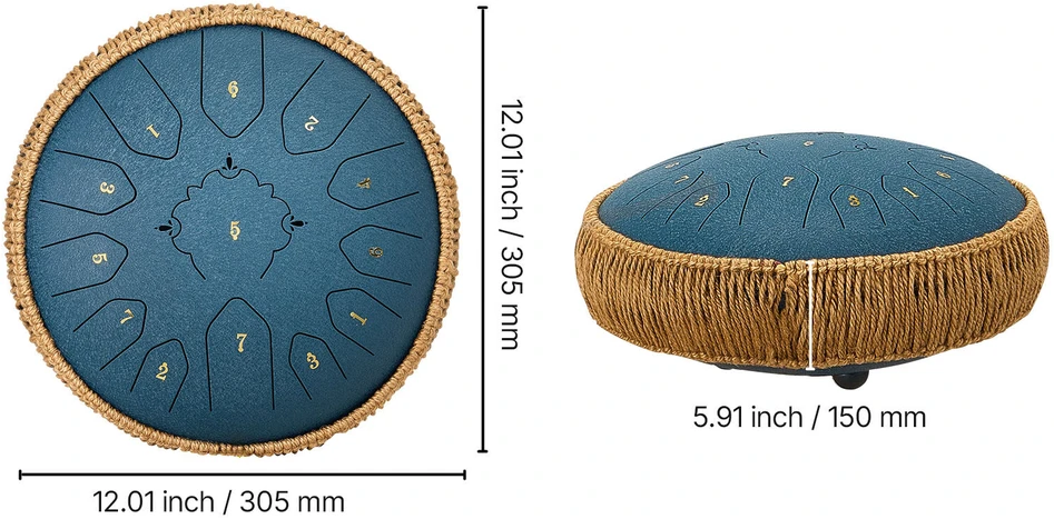 VEVOR Plieninis liežuvinis būgnelis 30,5 cm, C-dur