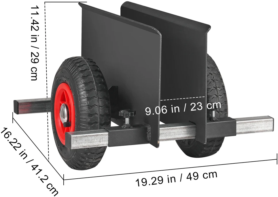VEVOR Plokštelių vežimėlis su 8" pneumatine ratuku