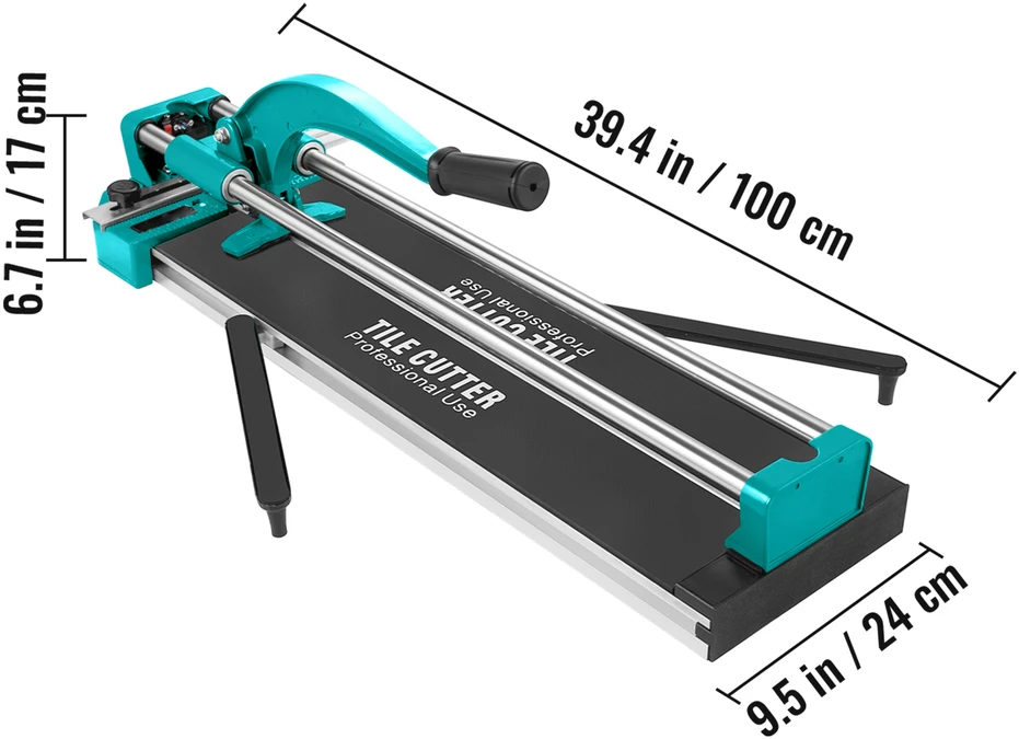 VEVOR 800 mm plytelių pjaustyklė su dvigubomis bėgiais