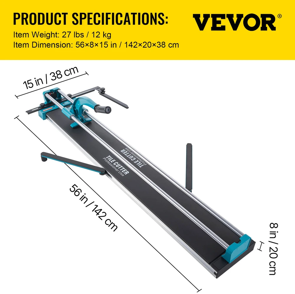 VEVOR 1200 mm plytelių pjaustyklė rankinė