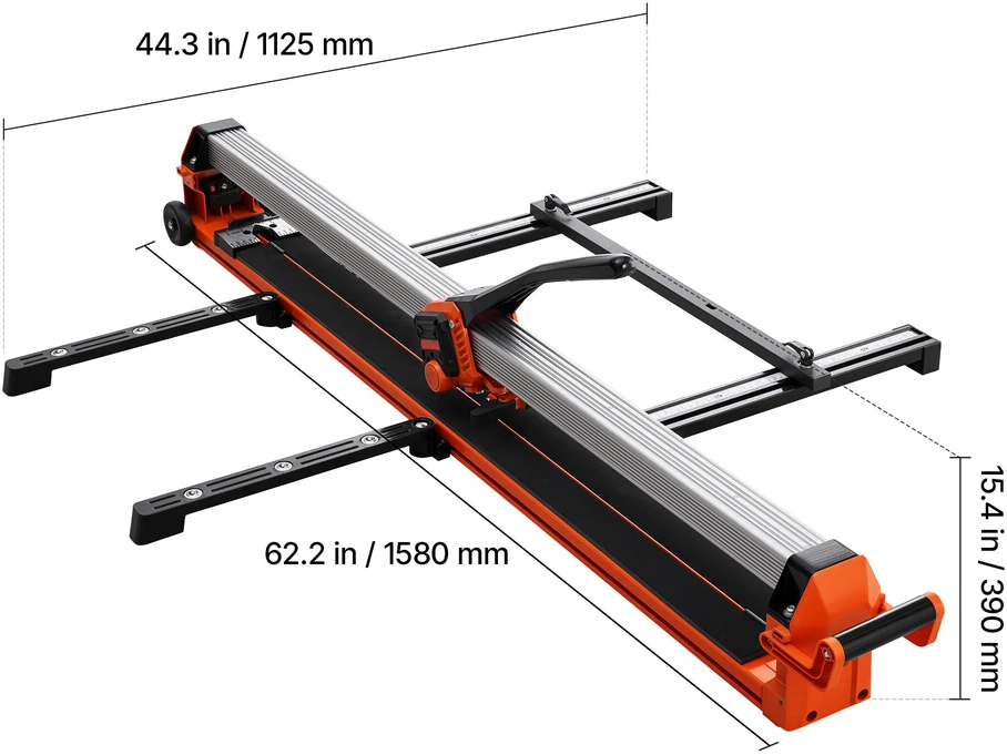 VEVOR 1200 mm plytelių pjaustyklė su kreipiančiosiomis