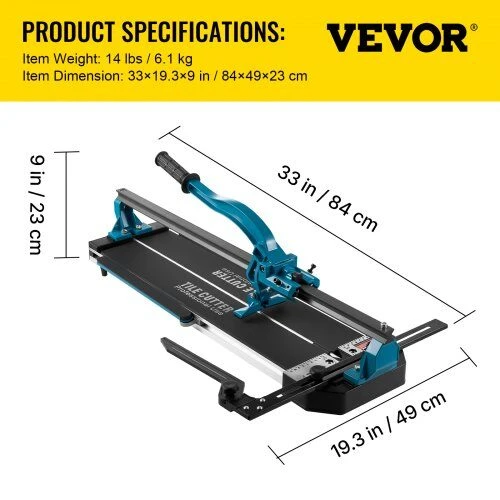 VEVOR 600 mm plytelių pjaustyklė su lazeriu