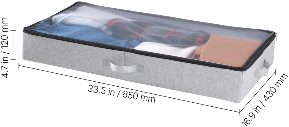 VEVOR Dėžės po lova su dangčiais, 45L, 2 vnt.
