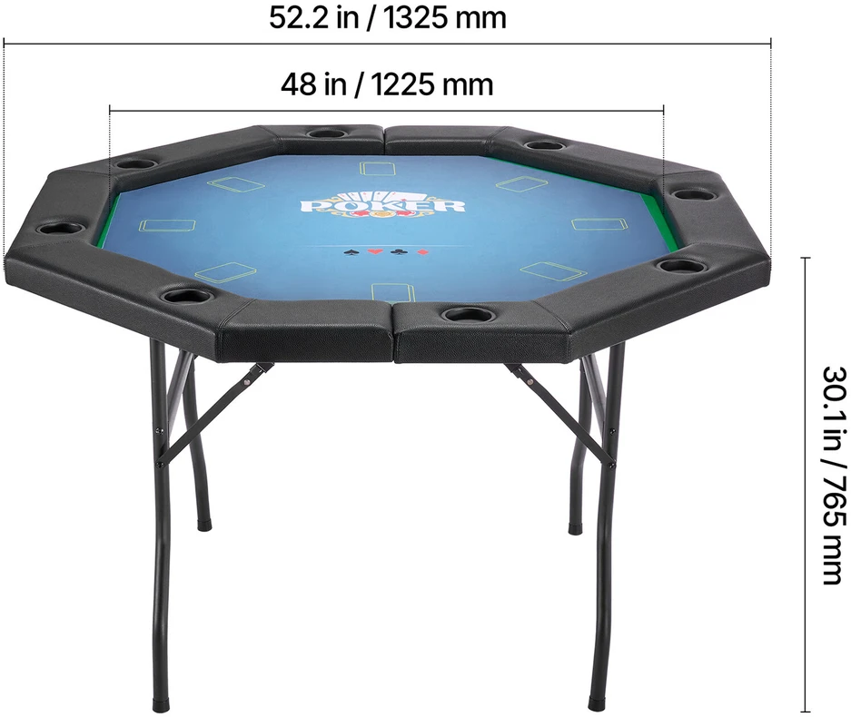 VEVOR Sulankstomas pokerio stalas 8 žaidėjams