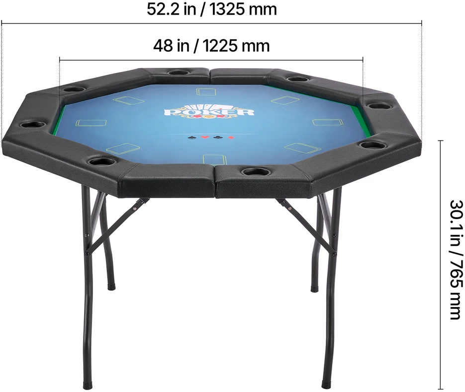 VEVOR Sulankstomas pokerio stalas 8 žaidėjams