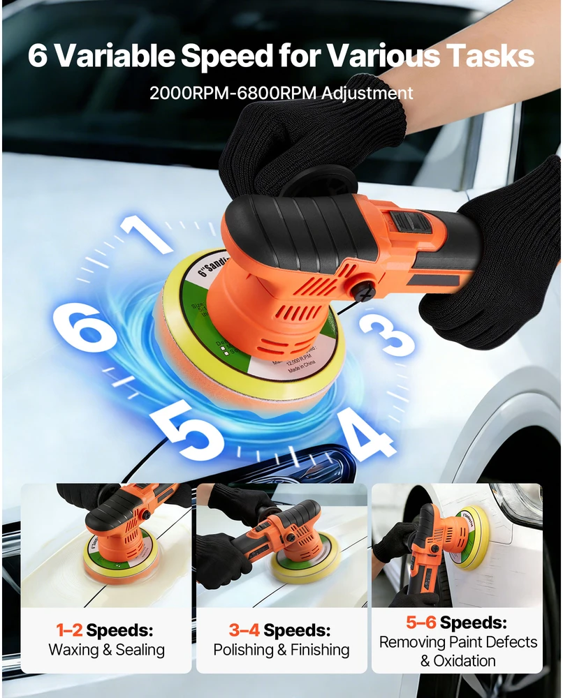VEVOR Automobilio poliravimo mašinėlė 150 mm