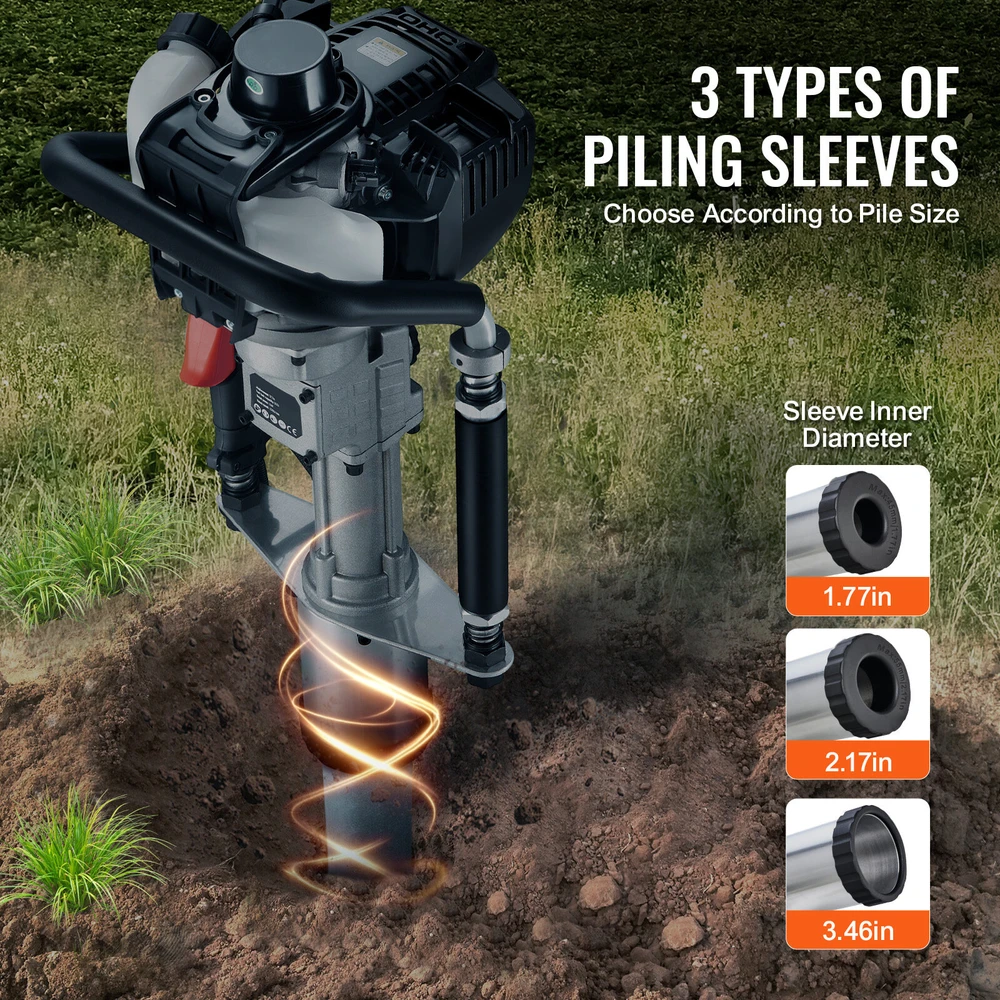 VEVOR 37,7 cm³ benzininis stulpų kalimo pistoletas