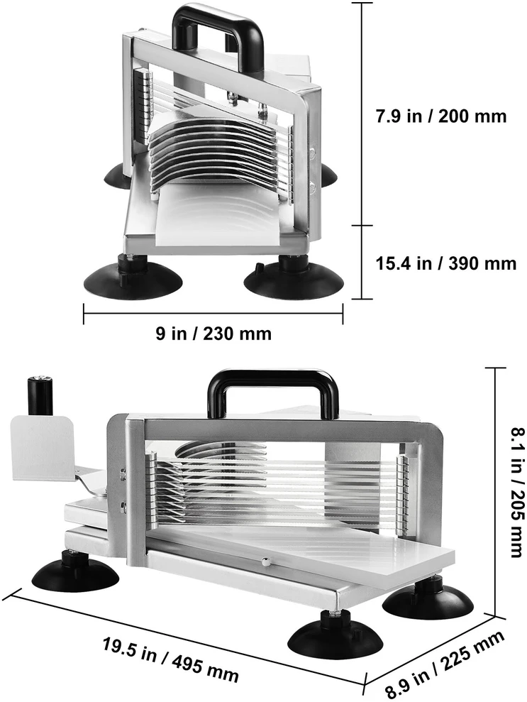 VEVOR Rankinis pomidorų pjaustiklis 6,3 mm