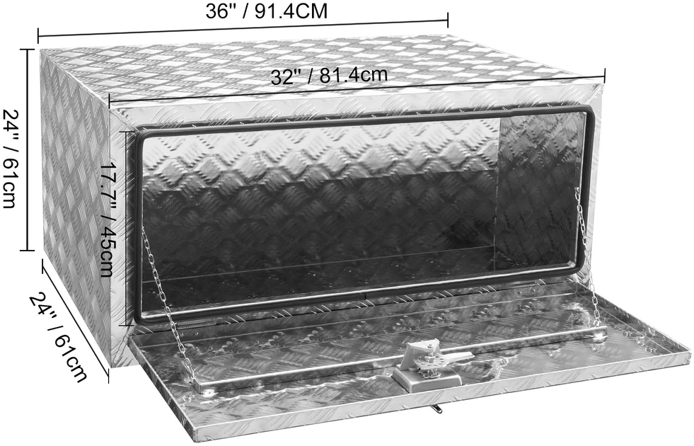 VEVOR Po automobiliu montuojama dėžė 91x61x61 cm