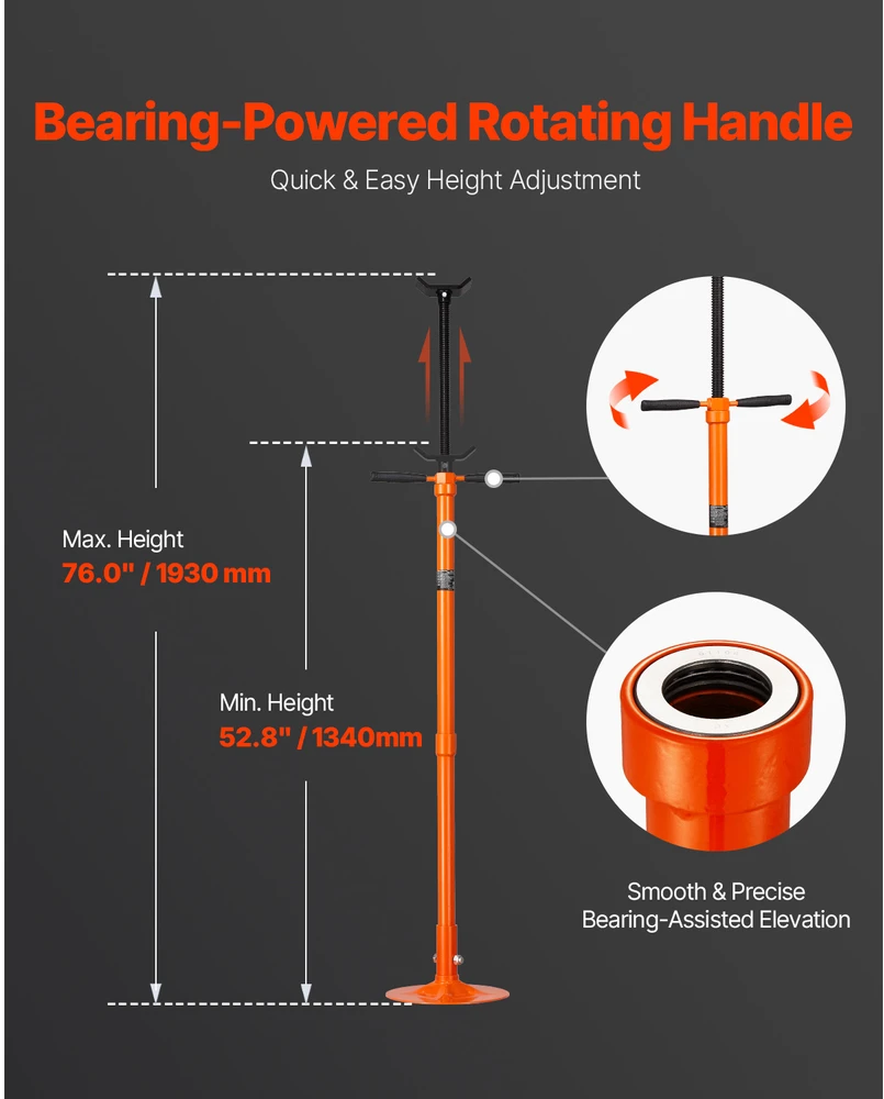 VEVOR 3/4 tono kėlimo stovas apvalia baze