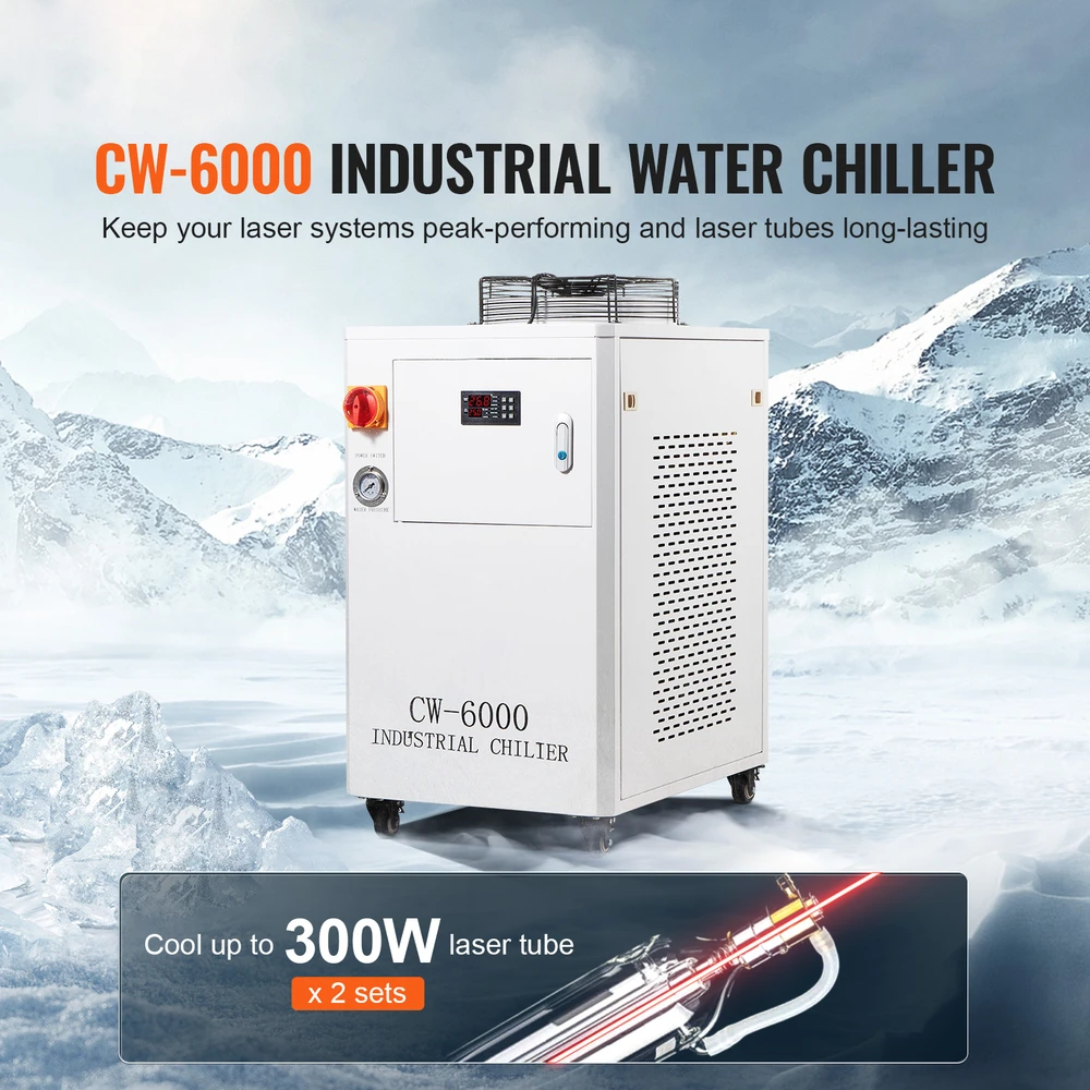 VEVOR Pramoninis vandens aušintuvas CW6000, CO2 lazeriui