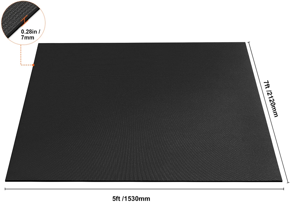 VEVOR Neslystantis jogos kilimėlis mankštai (212x153 cm)