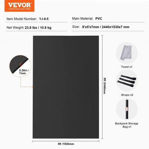 VEVOR Neslystantis jogos kilimėlis 8x5 ft