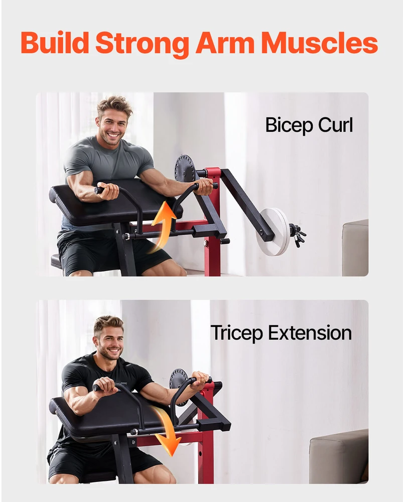 VEVOR Dvikryptė štangos suolelis bicepsų ir tricepsų pratimams