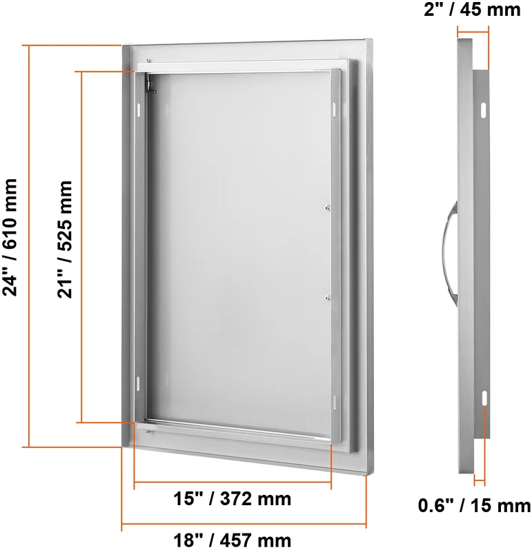 VEVOR Lauko virtuvės durelės, 457x610 mm