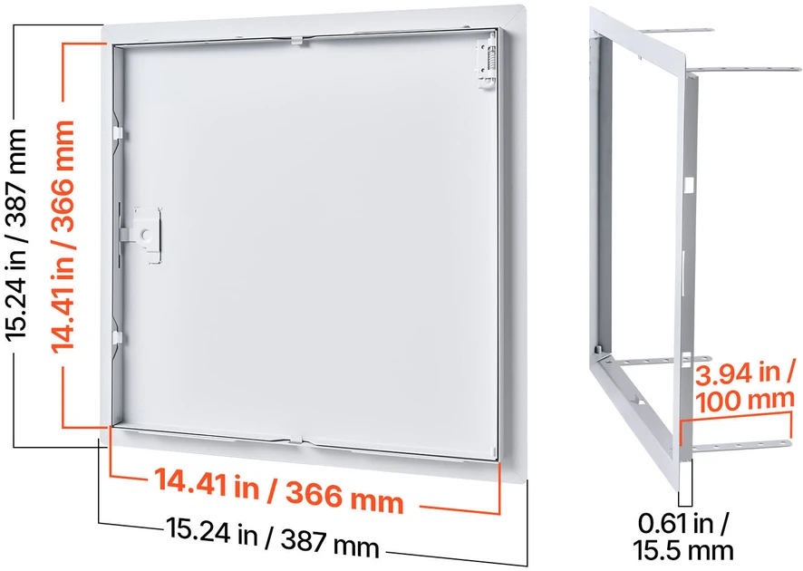 VEVOR Sienoje Montuojama Patikros Panelė 39x39 cm