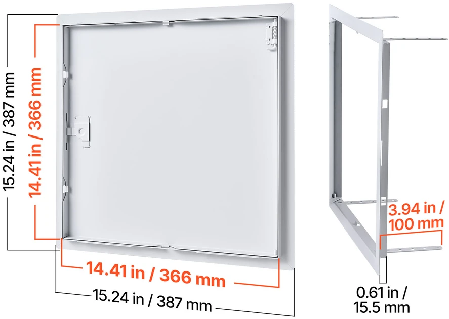 VEVOR Sienoje Montuojama Patikros Panelė 39x39 cm