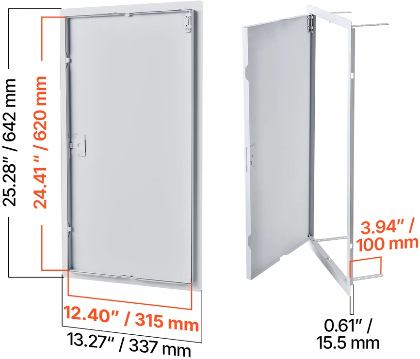 VEVOR Gipso kartono prieigos panelė 64x34 cm