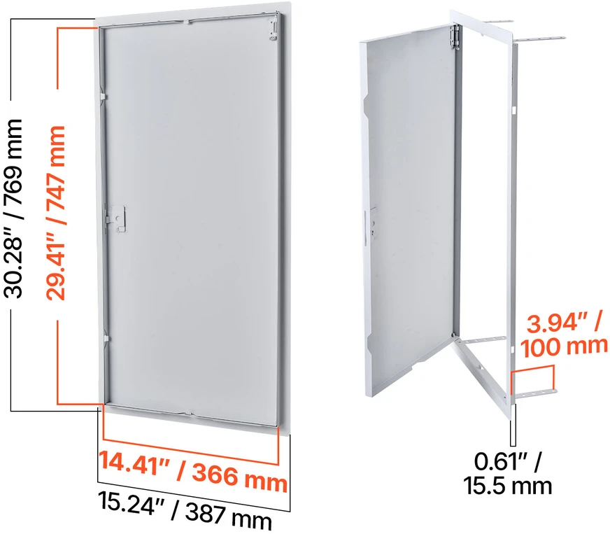 VEVOR Gipskartonio prieigos skydas, 77x39 cm
