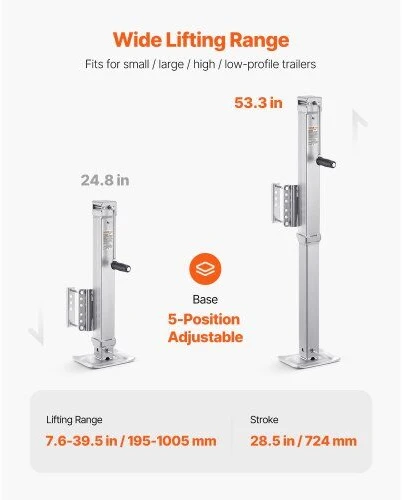 VEVOR Priekabos keltuvas iki 3628 kg apkrovos