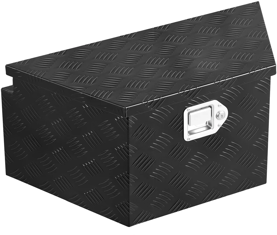 VEVOR Juodos aliuminio priekabos daiktadėžė 660 x 330 x 305 mm