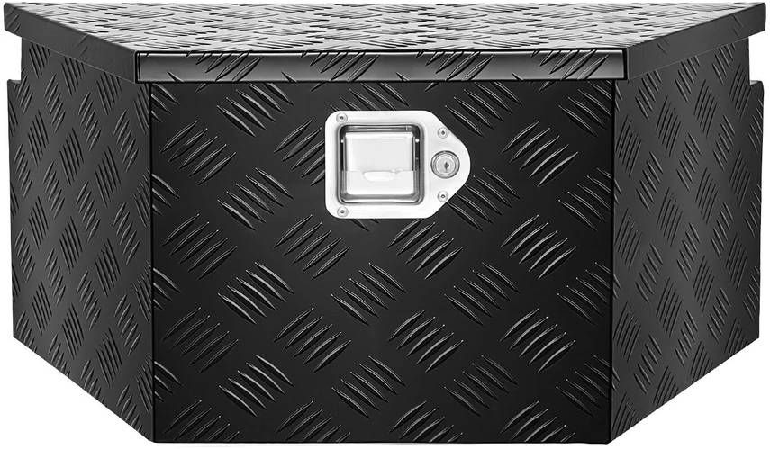 VEVOR Juodos aliuminio priekabos daiktadėžė 660 x 330 x 305 mm