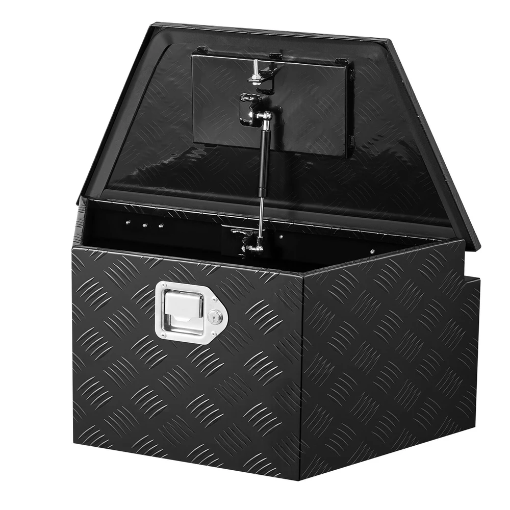 VEVOR Juodos aliuminio priekabos daiktadėžė 660 x 330 x 305 mm