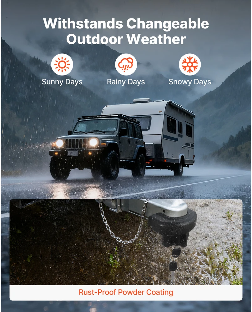 VEVOR Priekabos spynos užraktas 50 mm sankaboms