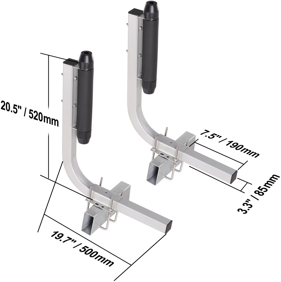 VEVOR Valties priekabos gidai, reguliuojami 52 cm